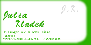 julia kladek business card